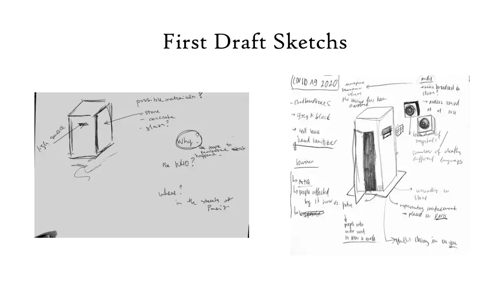 first draft sketchs