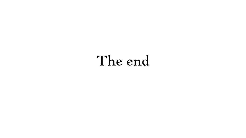 the end