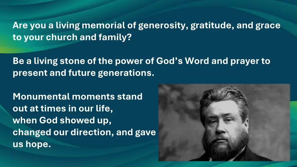 are you a living memorial of generosity gratitude