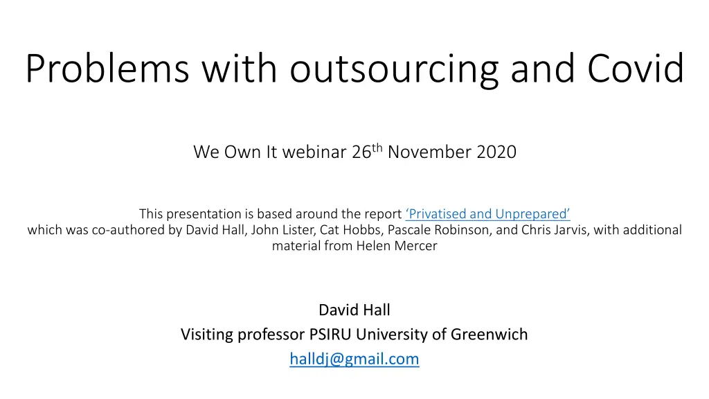 problems with outsourcing and covid
