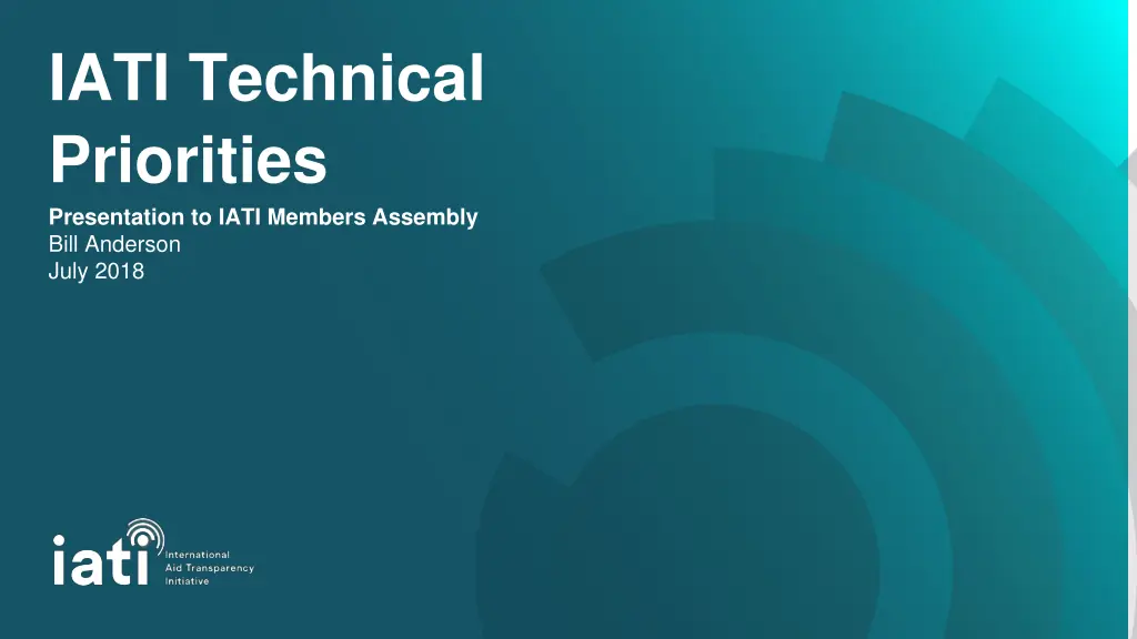 iati technical priorities presentation to iati