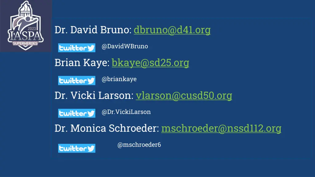 dr david bruno dbruno@d41 org