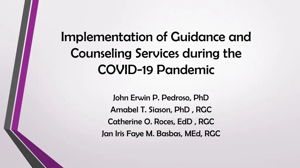 implementation of guidance and counseling