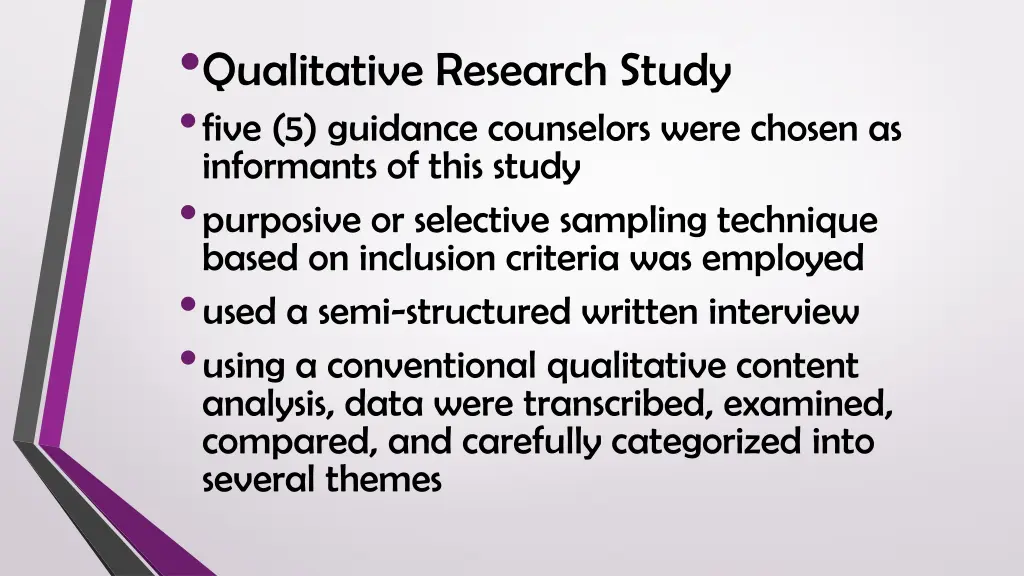 qualitative research study five 5 guidance