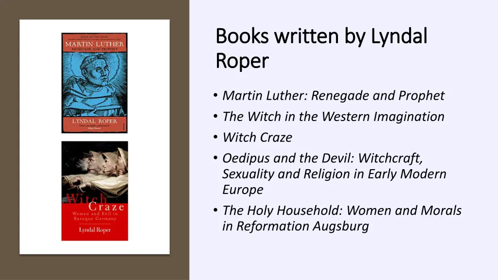 books written by books written by lyndal roper