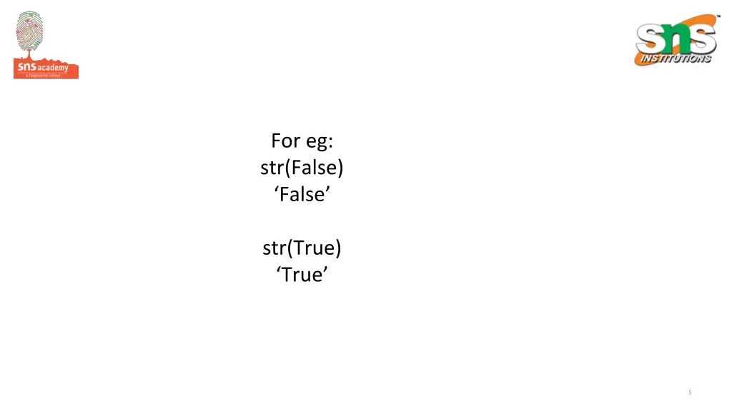 for eg str false false