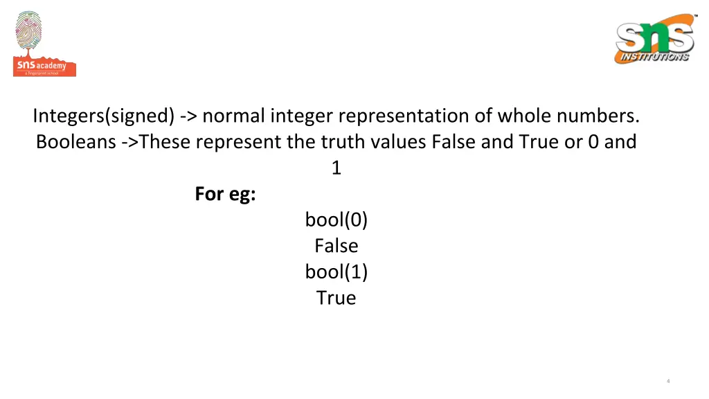 integers signed normal integer representation