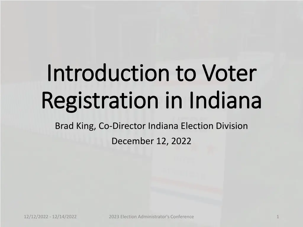 introduction to voter introduction to voter