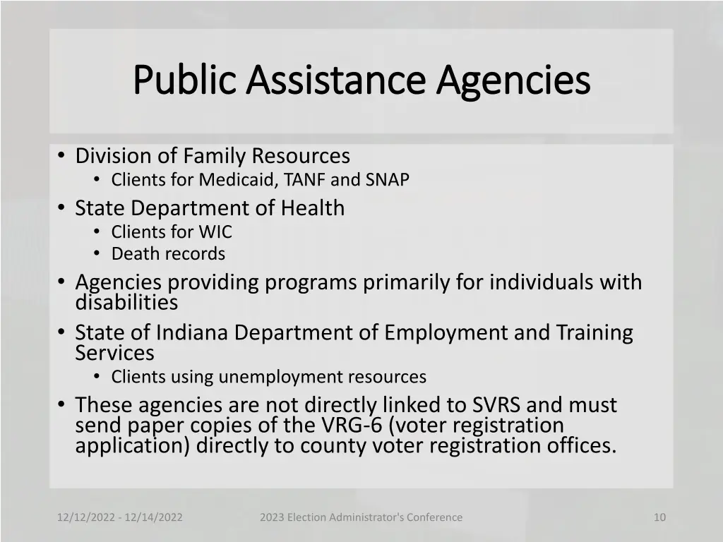 public assistance agencies public assistance