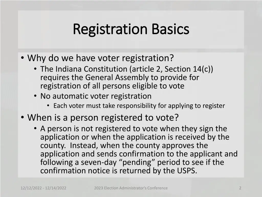 registration basics registration basics
