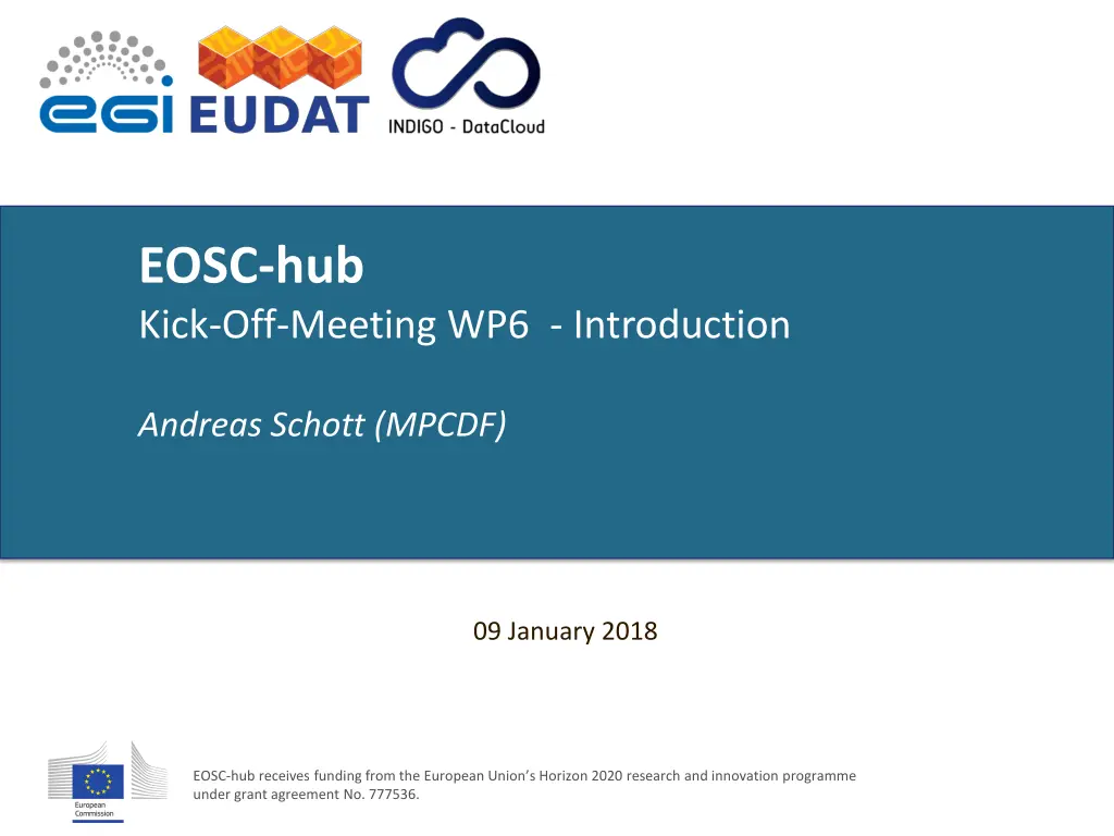 eosc hub kick off meeting wp6 introduction