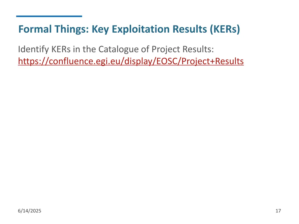 formal things key exploitation results kers