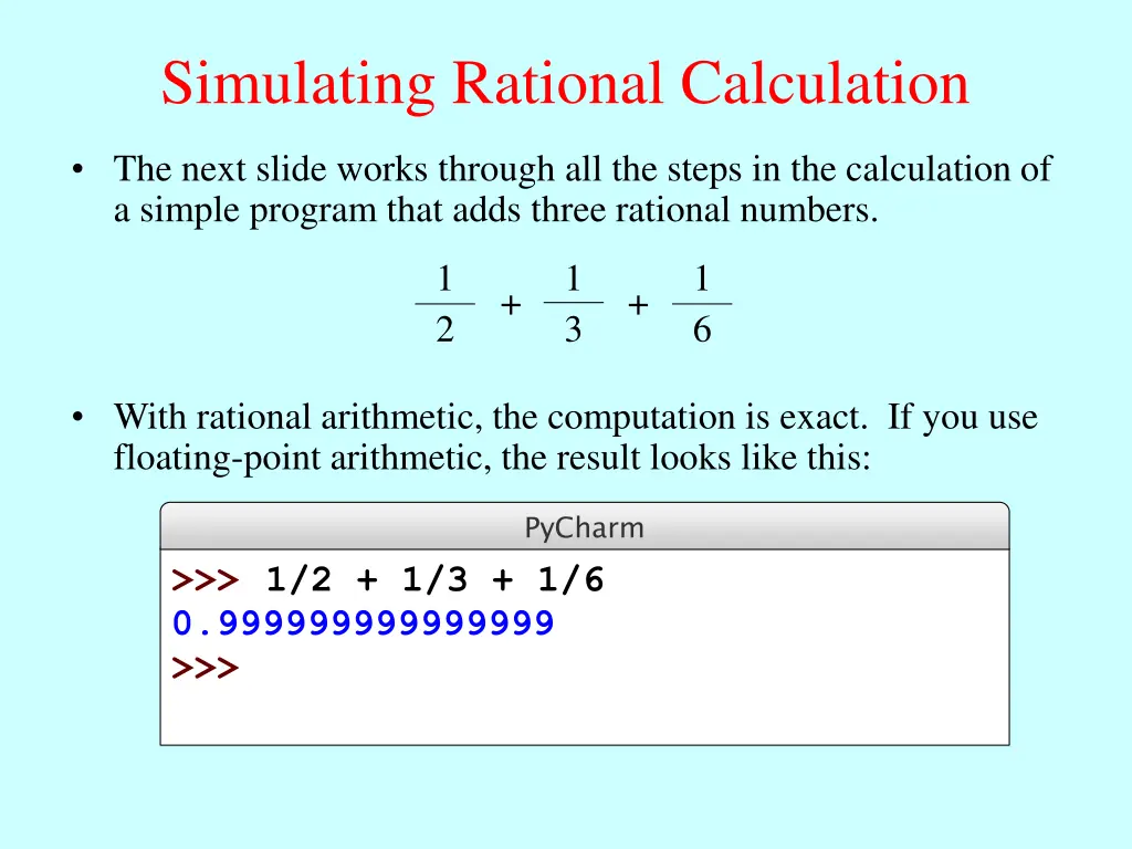 simulating rational calculation