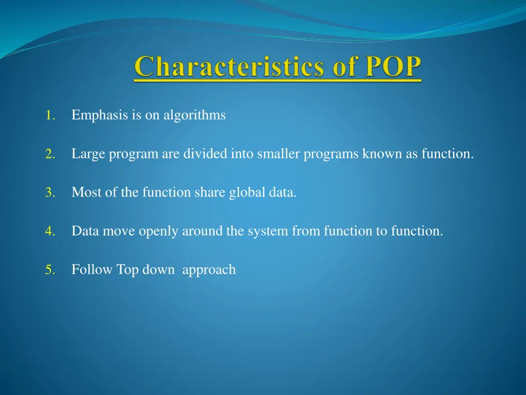 characteristics of pop