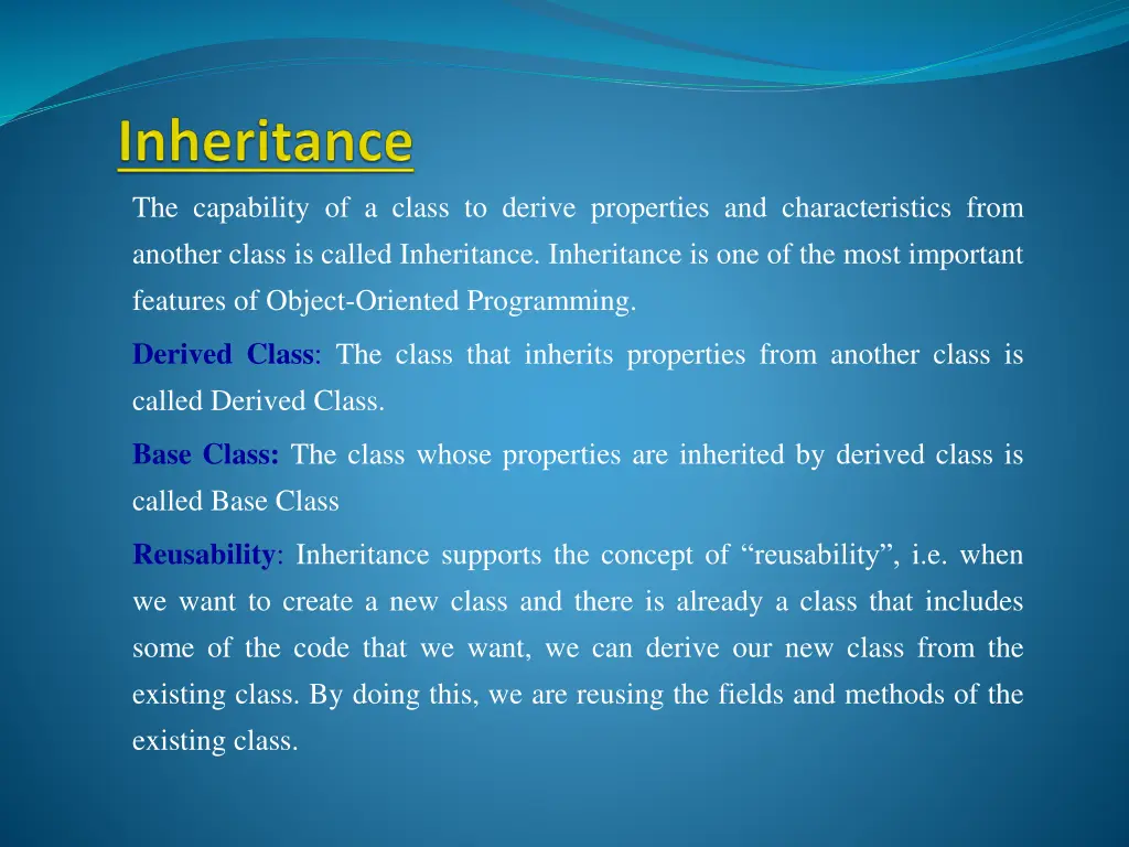 inheritance