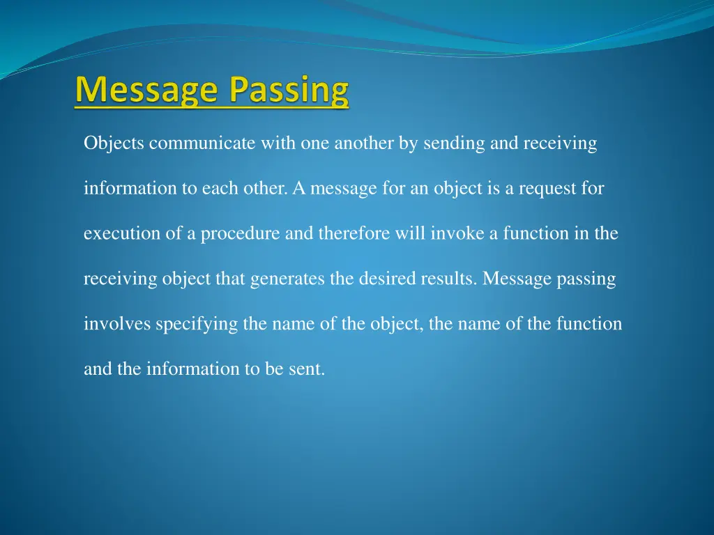 message passing