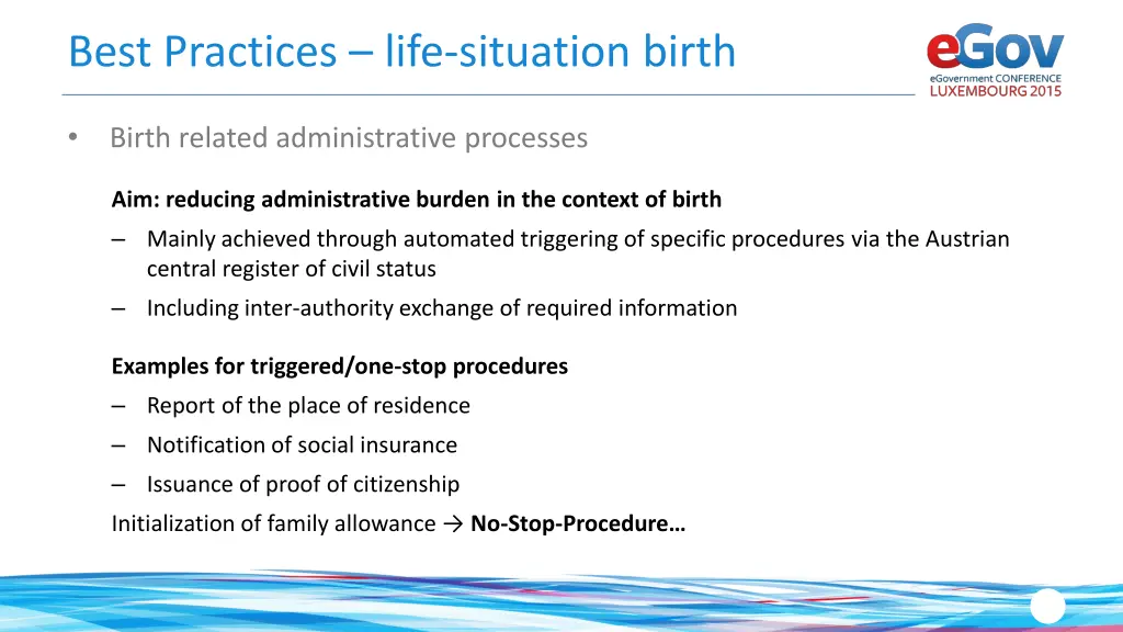 best practices life situation birth