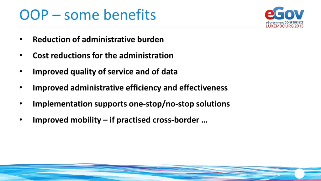 oop some benefits