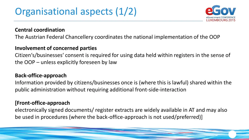 organisational aspects 1 2