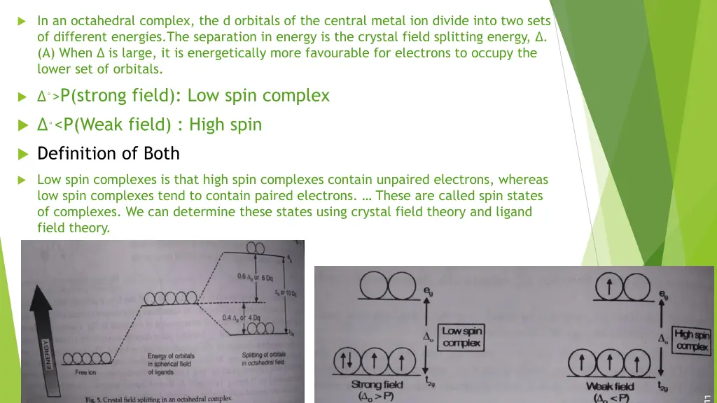 in an octahedral complex the d orbitals