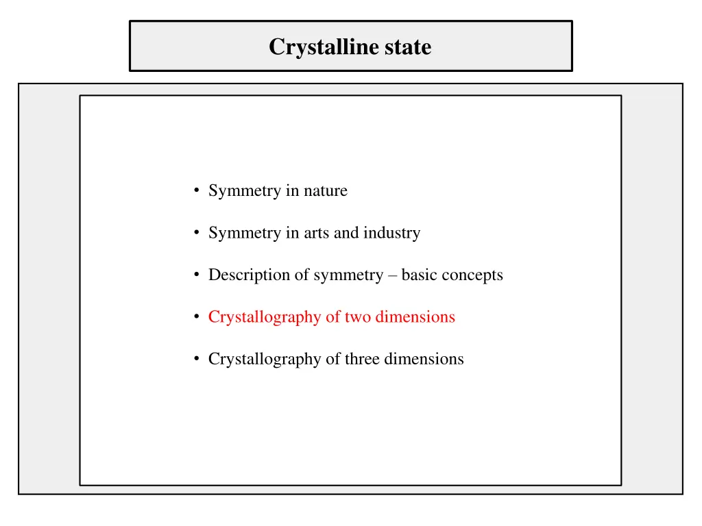 crystalline state