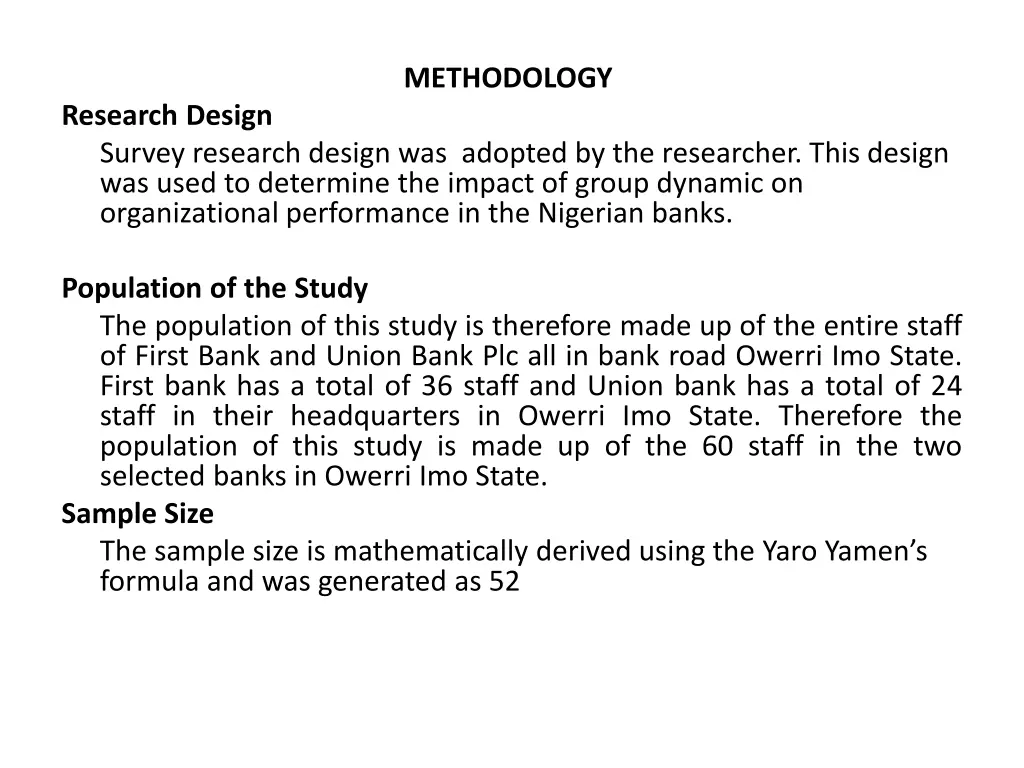 methodology