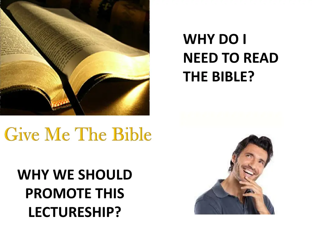 why do i need to read the bible 1