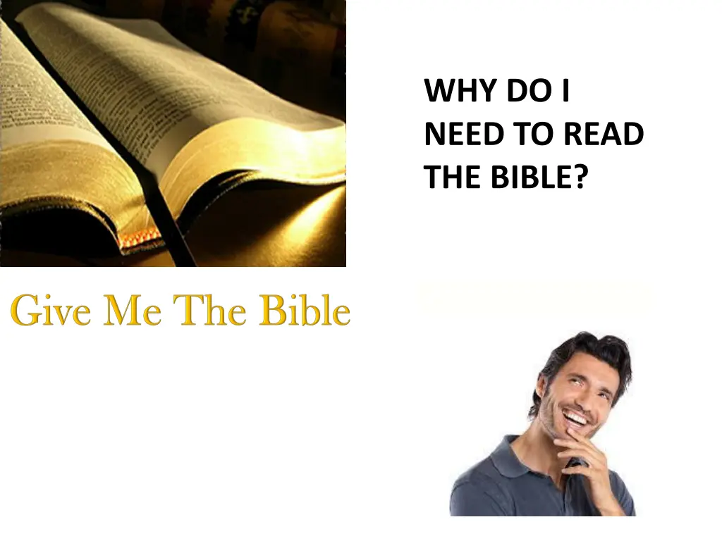 why do i need to read the bible