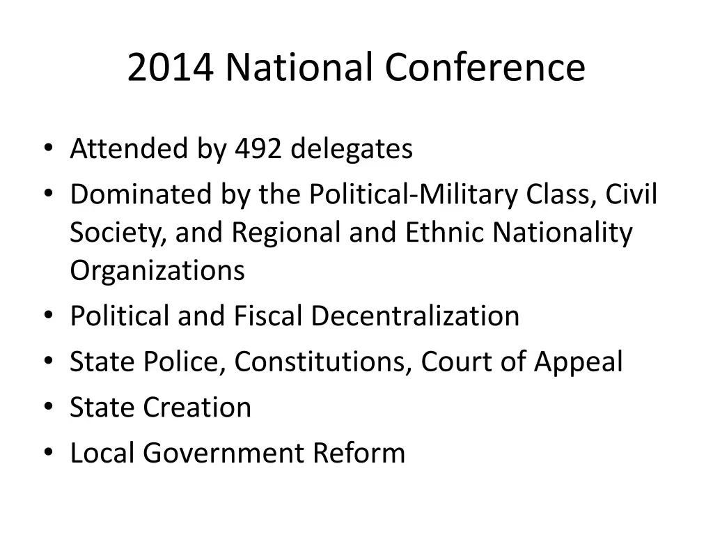 2014 national conference