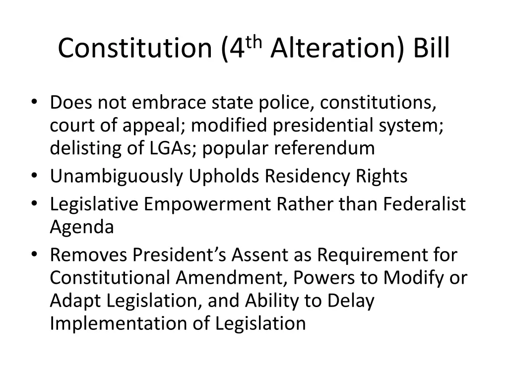 constitution 4 th alteration bill 2