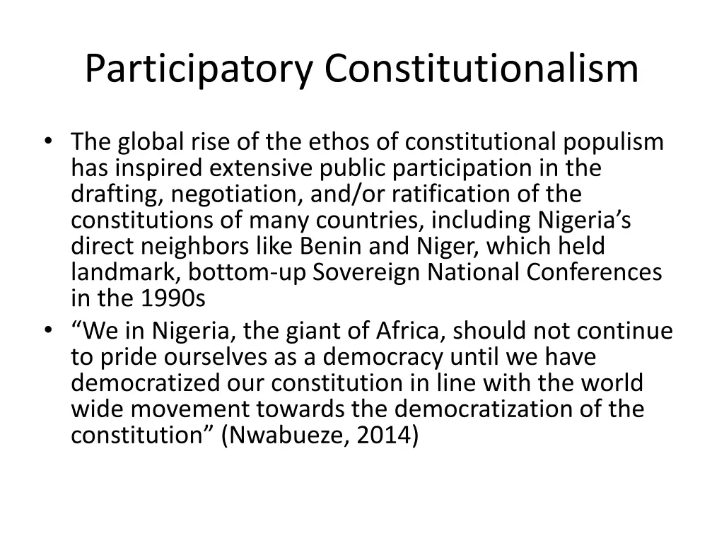 participatory constitutionalism