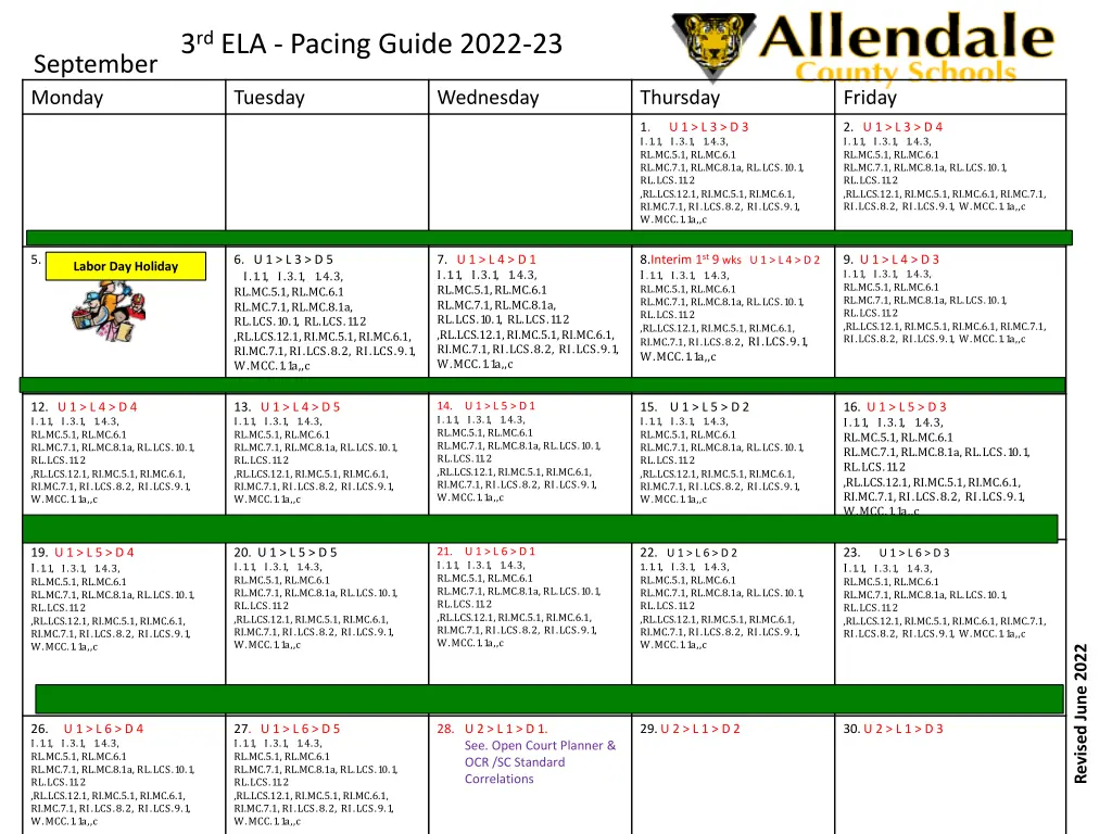 3 rd ela pacing guide 2022 23