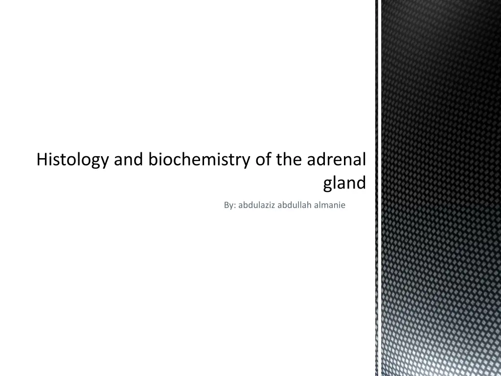 histology and biochemistry of the adrenal
