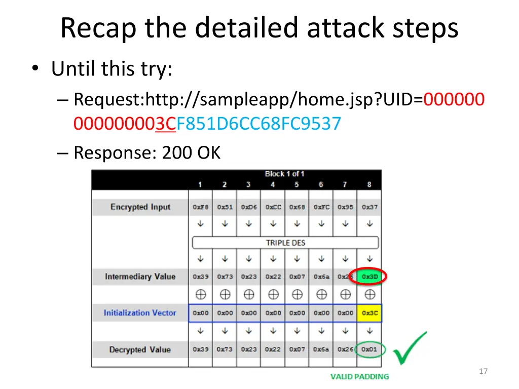 recap the detailed attack steps until this