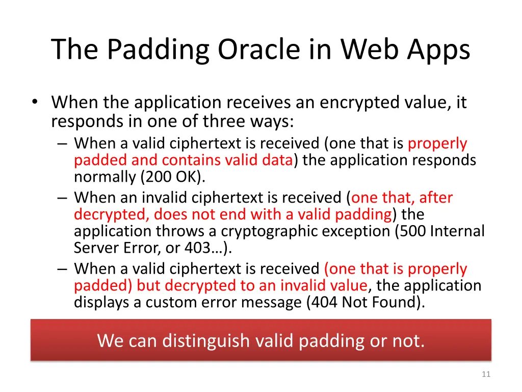 the padding oracle in web apps