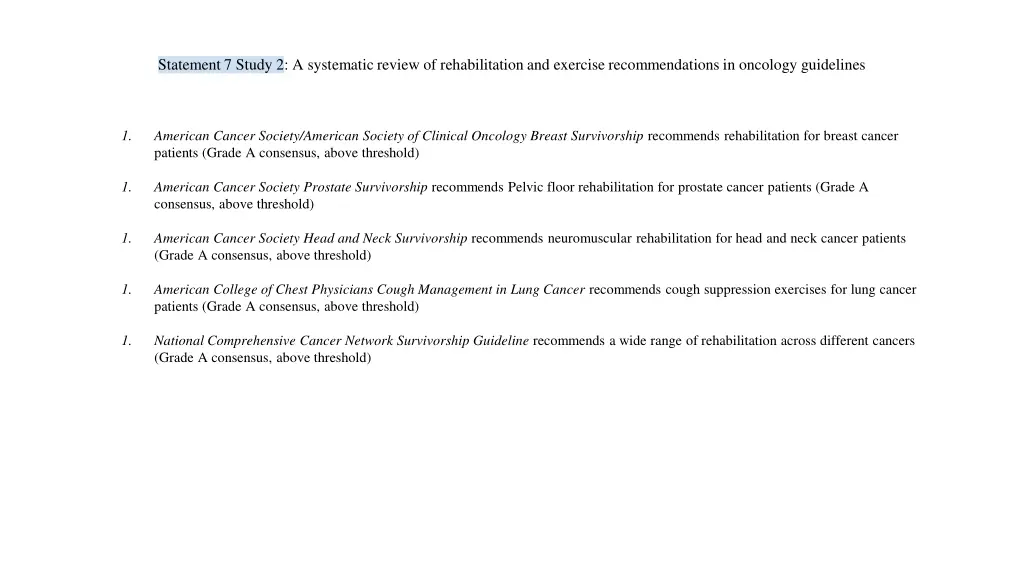 statement 7 study 2 a systematic review