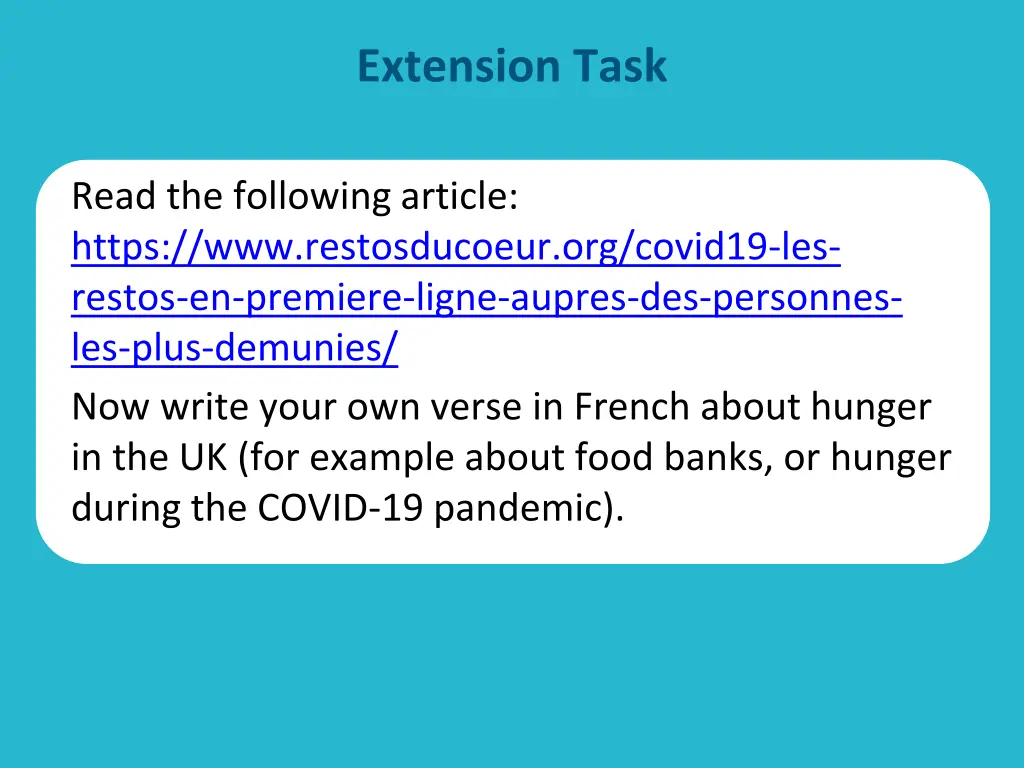 extension task