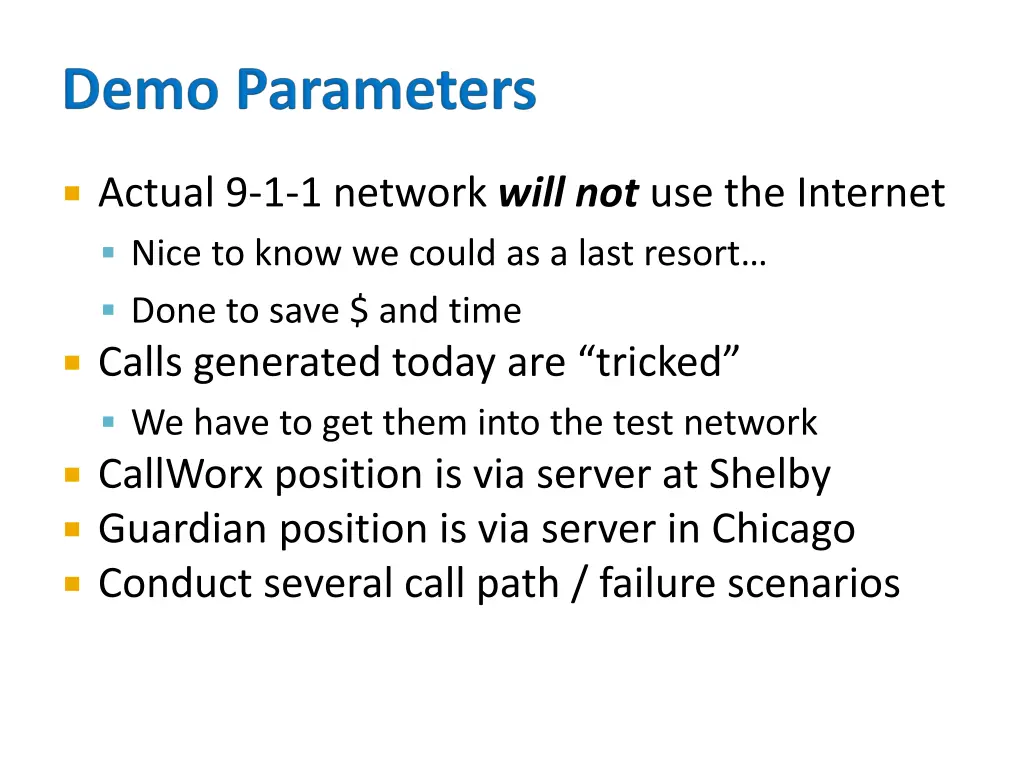 actual 9 1 1 network will not use the internet