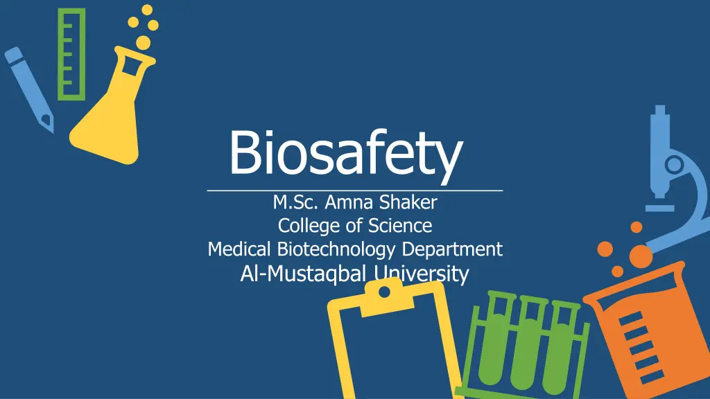 biosafety m sc amna shaker college of science
