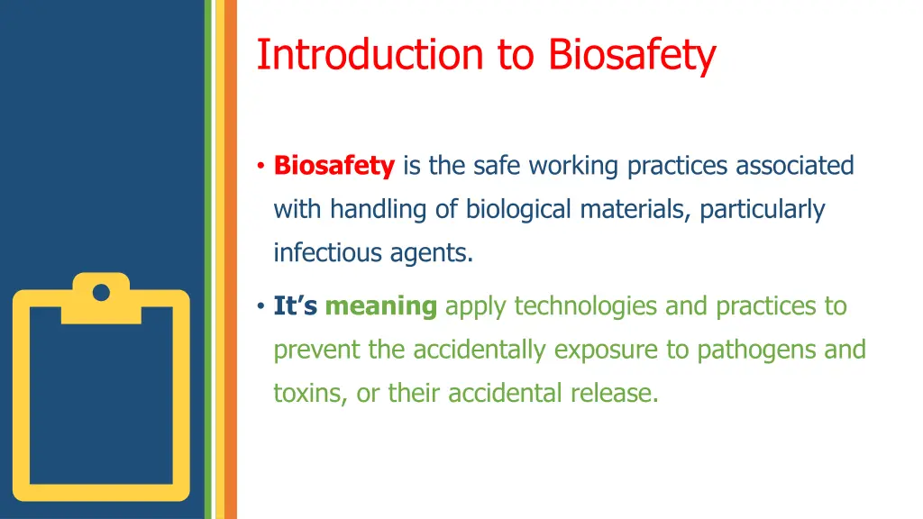 introduction to biosafety