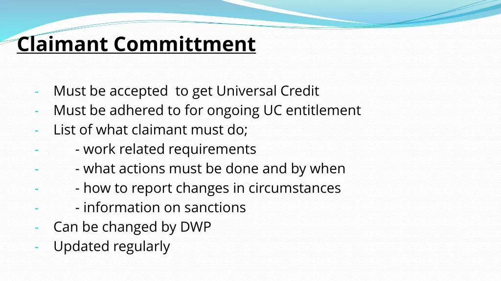 claimant committment