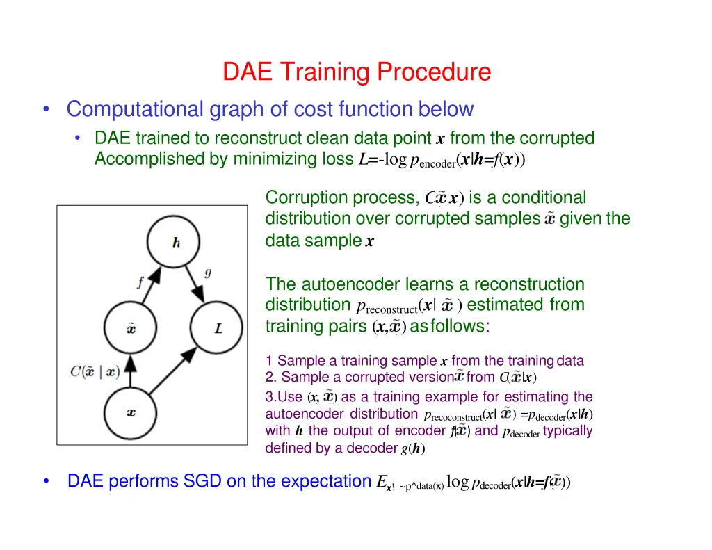 dae training procedure