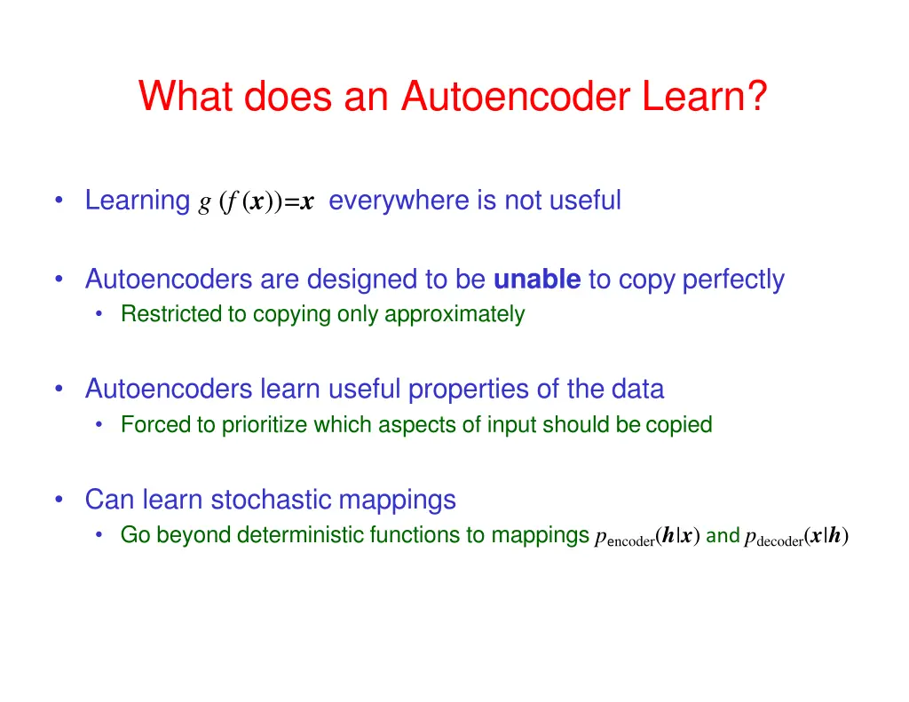what does an autoencoder learn