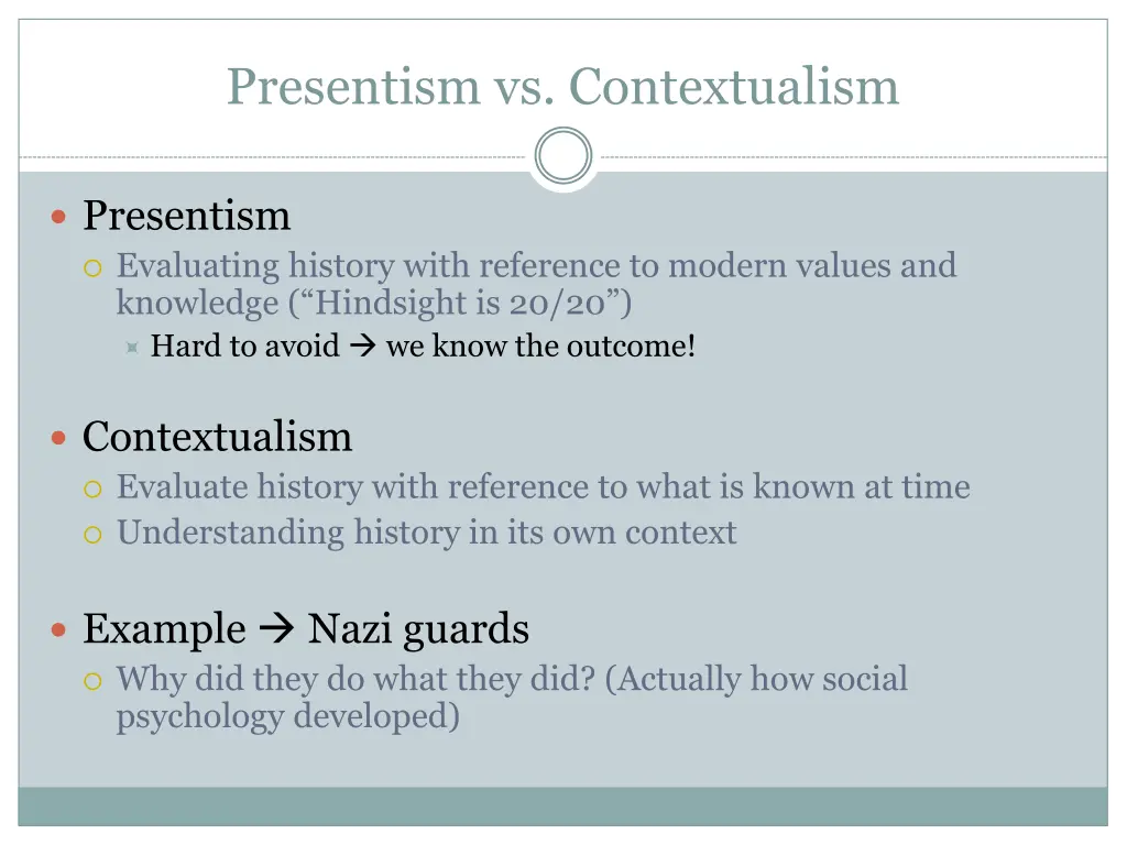presentism vs contextualism