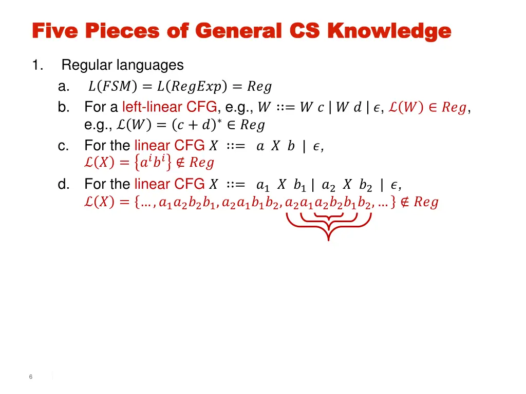 five pieces of general cs knowledge five pieces