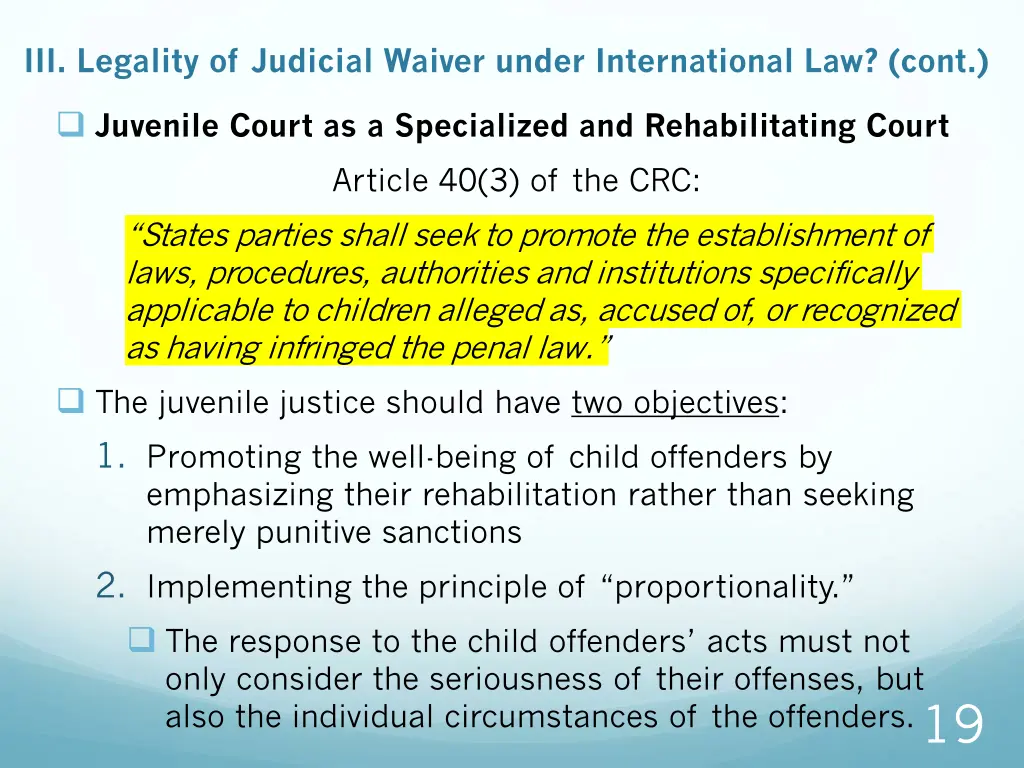 iii legality of judicial waiver under 2