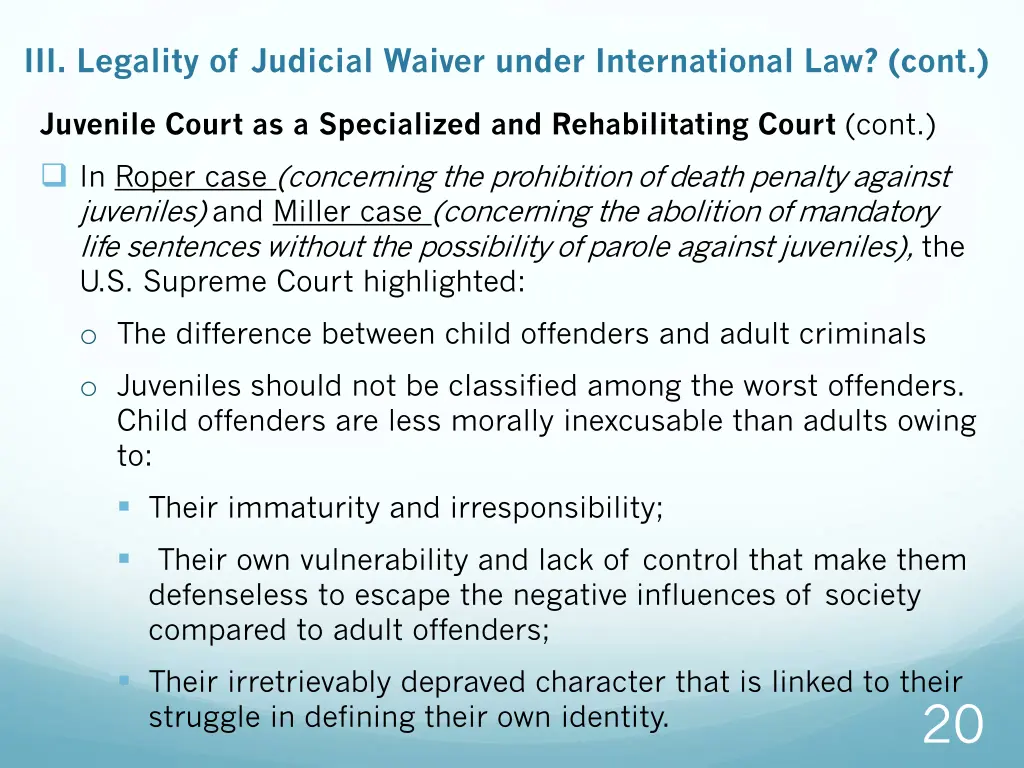 iii legality of judicial waiver under 3