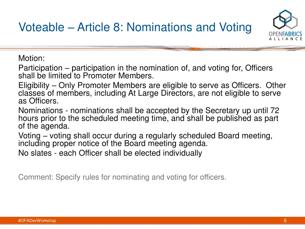 voteable article 8 nominations and voting