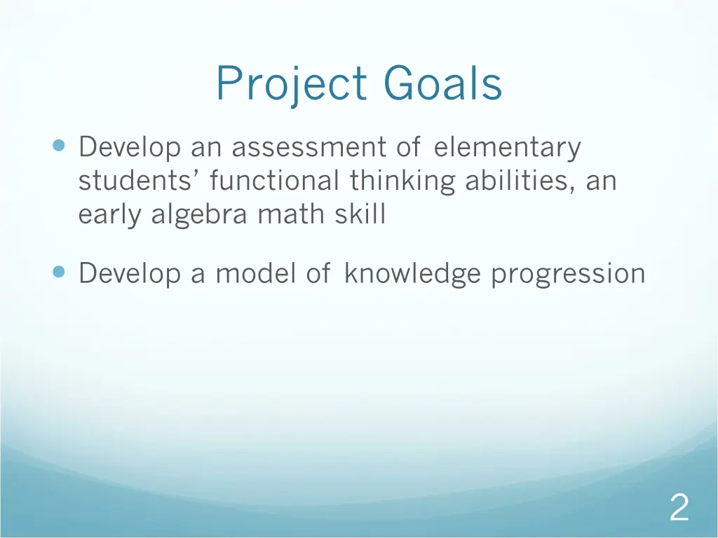 project goals