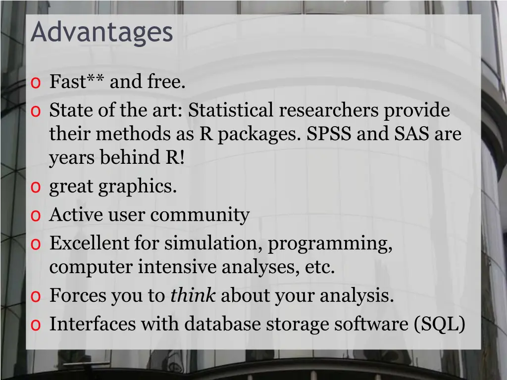 advantages